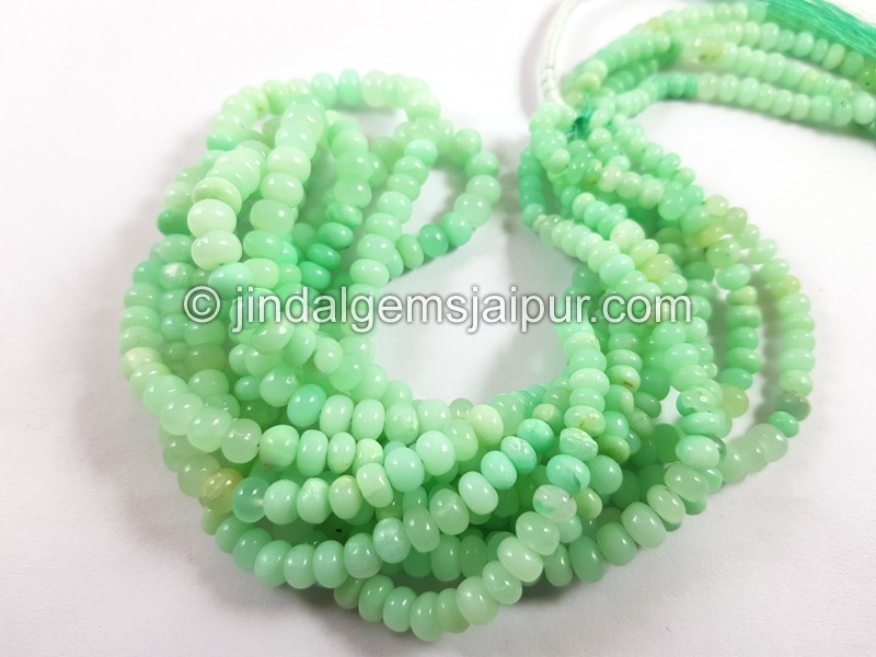 Mint Chrysoprase Smooth Roundelle Beads